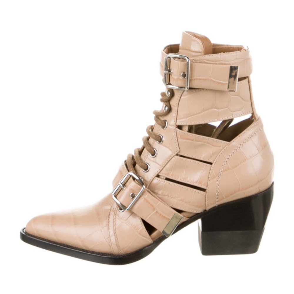 Chloé Rylee boots taupe croc